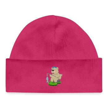 Chien Pêcheur Pêche Aux Poissons - Bonnet bébé bio - hot pink - Devant
