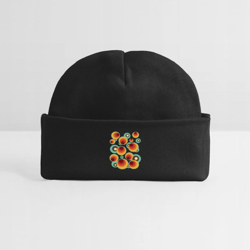 50s 60s Retro Pattern Circle Style Pattern Baby Organic Beanie