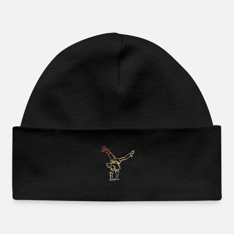 Croquis de Breakdancer Vintage - Bonnet bébé bio - noir