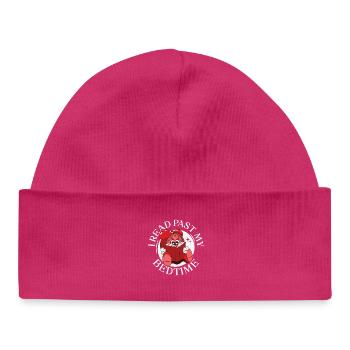 I read past my bedtime - Baby Organic Mütze - hot Pink - Vorne