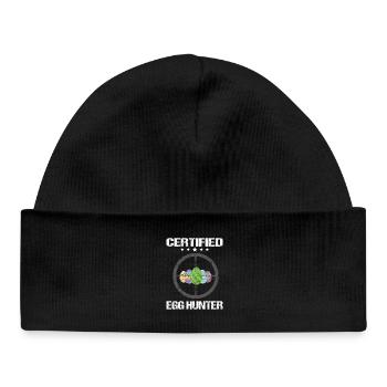 Certified Egg Hunter - Baby Organic Mütze - Schwarz - Vorne