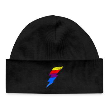 Colorful lightning effect on clothes - Baby Organic Beanie - black - Front