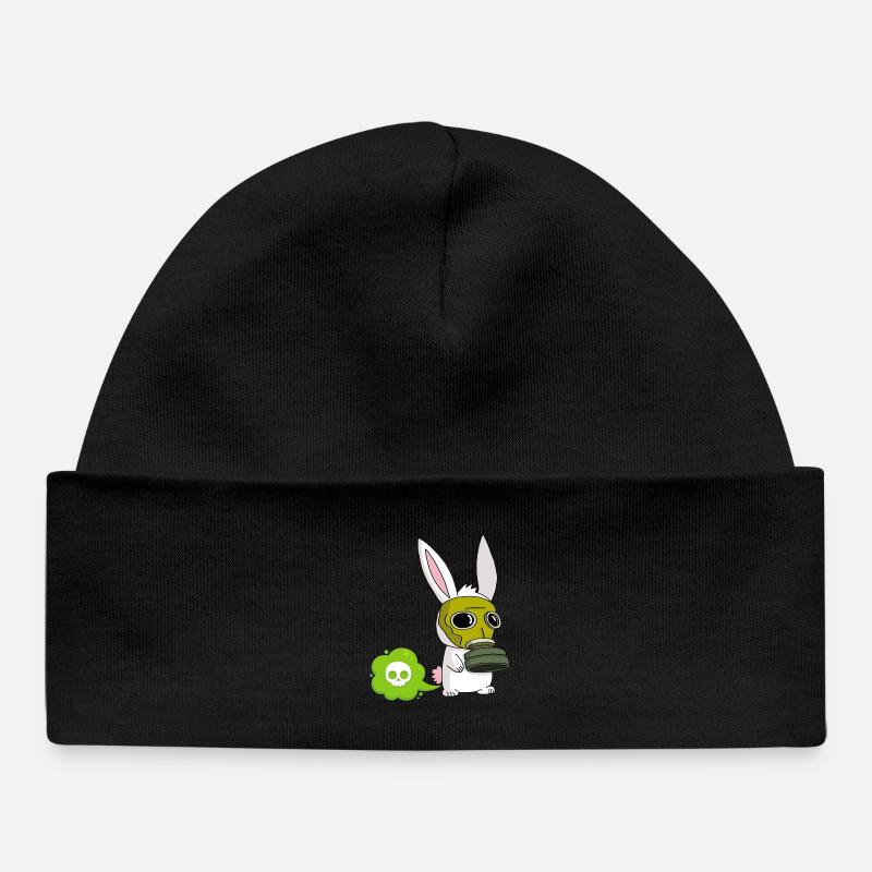 Lapin qui pète - Bonnet bébé bio - noir