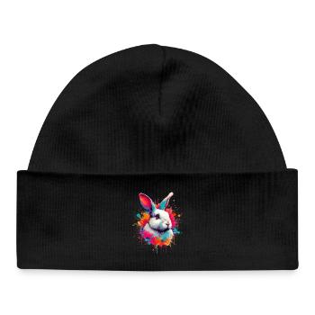 Lapin - Bonnet bébé bio - noir - Devant