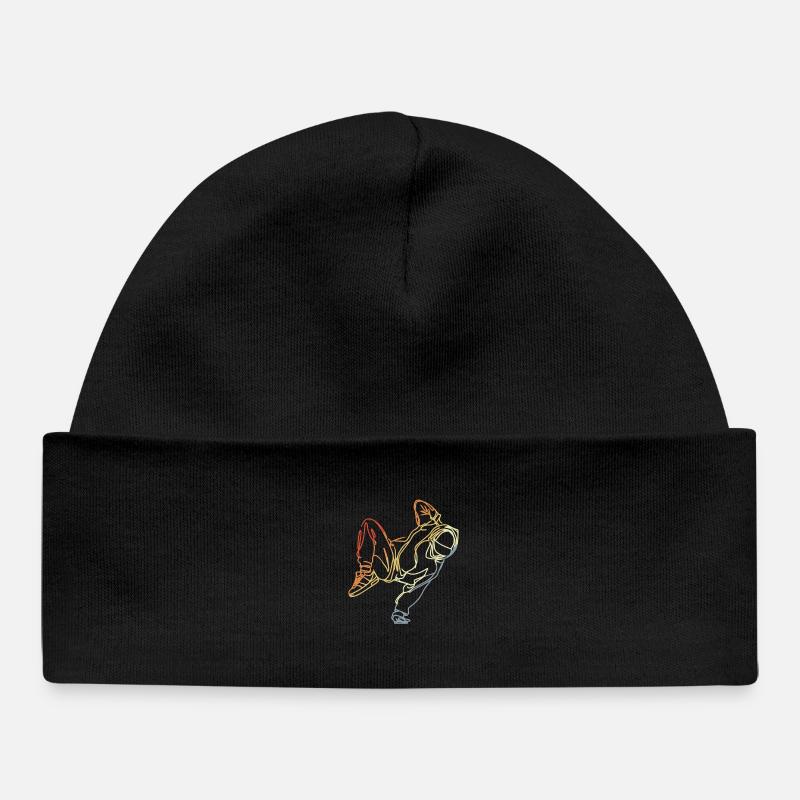 Croquis de breakdancer rétro - Bonnet bébé bio - noir