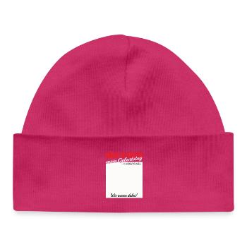 Guestbook Birthday Greeting - Baby Organic Beanie - hot pink - Front