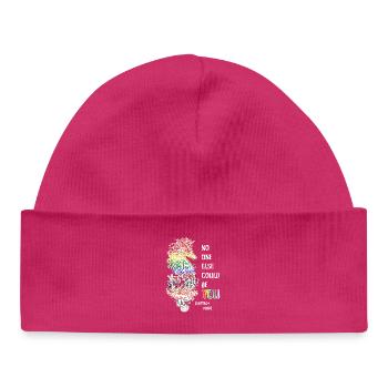Fier hippocampe LGBTQIA+ - Bonnet bébé bio - hot pink - Devant