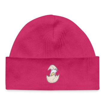 Baby Bird Dove Toddler Motif - Baby Organic Beanie - hot pink - Front