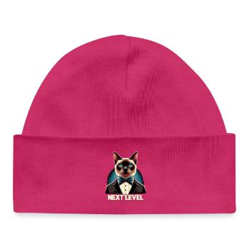 Siam Katze Siamkatze Next Level Anzug Geschenk - Baby Organic Mütze - hot Pink - Vorne