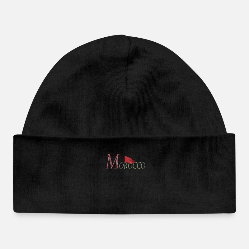 Drapeau Marocain Affichez vos Couleurs avec Fierté - Bonnet bébé bio - noir