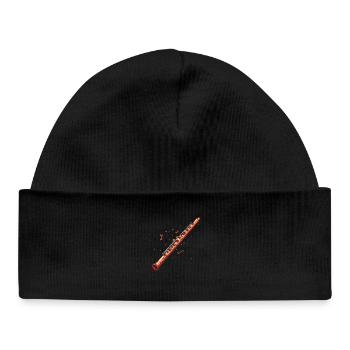 Flute Graphic - Baby Organic Beanie - black - Front
