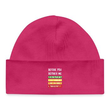 Computer Checkliste - Baby Organic Mütze - hot Pink - Vorne