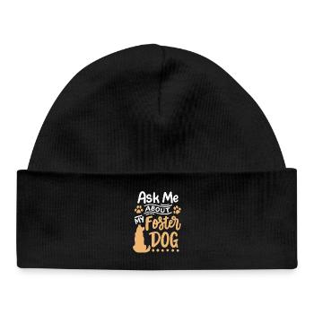 Pflegehund Herrchen Frauchen - Baby Organic Mütze - Schwarz - Vorne