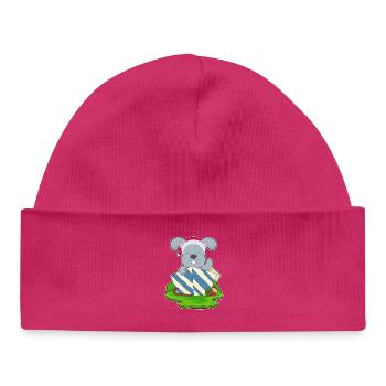 Forfait de Noël Lapin - Bonnet bébé bio - hot pink - Devant