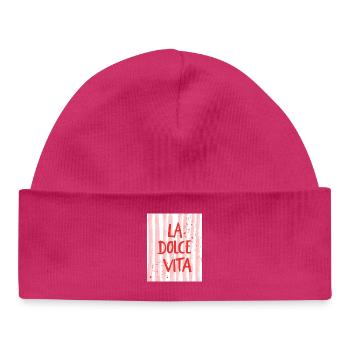 La Dolce Vita - la douceur de vivre - Bonnet bébé bio - hot pink - Devant