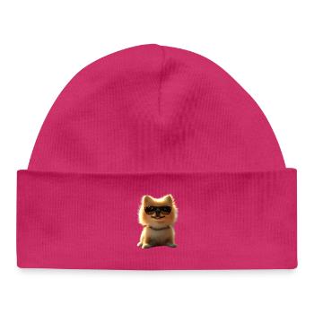Pomeranian Pomeranian Pom Sweet German Spitz - Baby Organic Beanie - hot pink - Front