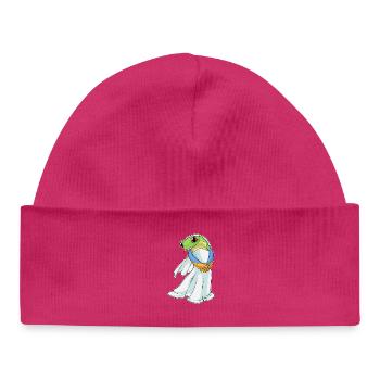 Frog Bridal Wedding Dress Wedding - Baby Organic Beanie - hot pink - Front