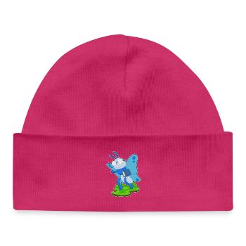 Butterfly Book - Baby Organic Beanie - hot pink - Front