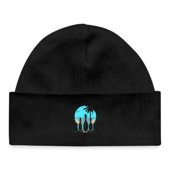Oldschool Bowling - Baby Organic Beanie - black - Front