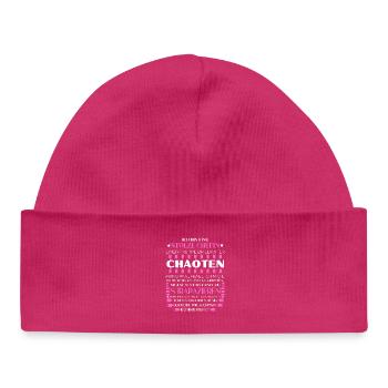 BIN EINE STOLZE CHEFIN BRILLIANTER CHAOTEN TEAM - Baby Organic Mütze - hot Pink - Vorne