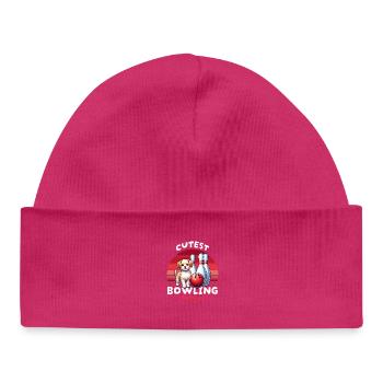 Hunde Bowling - Baby Organic Mütze - hot Pink - Vorne