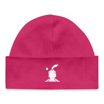Croquis ferroviaire - Bonnet bébé bio - hot pink - Devant