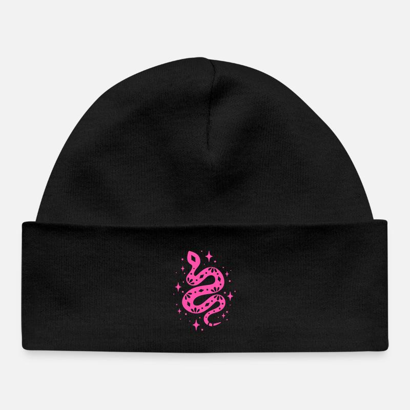 Serpent parmi les étoiles - Bonnet bébé bio - noir