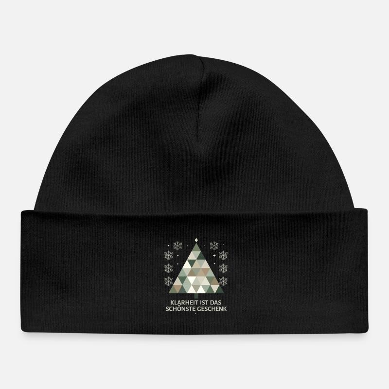 Sapin de Noël minimaliste : élégance simple - Bonnet bébé bio - noir