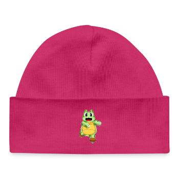 Patins à glace tortue - Bonnet bébé bio - hot pink - Devant