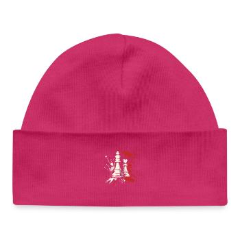 Schach Streetart - Baby Organic Mütze - hot Pink - Vorne