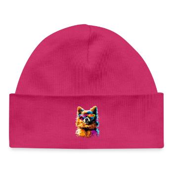 Pomeranian Pomeranian Pom Sweet German Spitz - Baby Organic Beanie - hot pink - Front