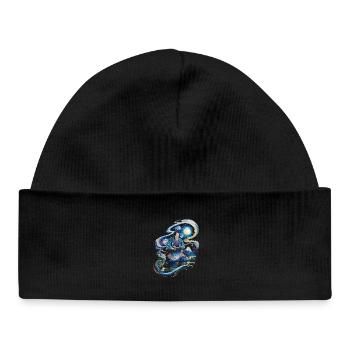 Samurai Ronin mount fuji japanese - Baby Organic Beanie - black - Front