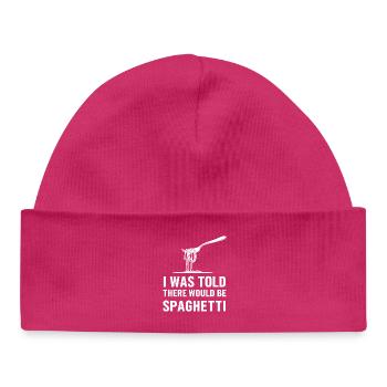 Spaghetti Surprise - Baby Organic Beanie - hot pink - Front