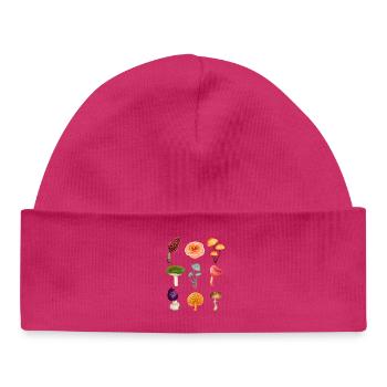 T-shirt : Cadeau de champignons forestiers inhabituels - Bonnet bébé bio - hot pink - Devant