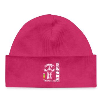 Ostrich Bird Sunglasses 16 Years Birthday - Baby Organic Beanie - hot pink - Front