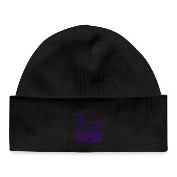 No Thoughts Just Vibes Chill Capybara - Baby Organic Beanie - black - Front