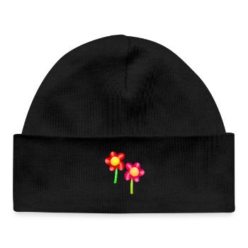Fleurs Fleur Printemps - Bonnet bébé bio - noir - Devant