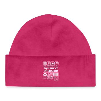 Equipment operator multi tasking problem solving - Baby Organic Mütze - hot Pink - Vorne