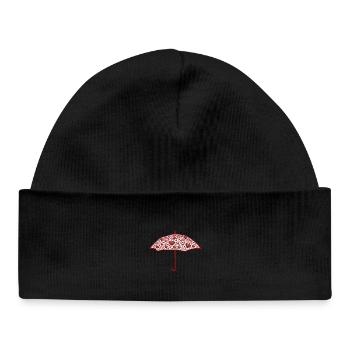 Umbrella Heart Hearts Valentine Love - Baby Organic Beanie - black - Front