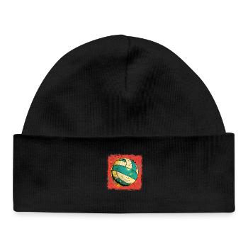 Graphiques de volley-ball - Bonnet bébé bio - noir - Devant