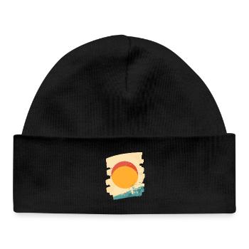 Sommer Sonne - Baby Organic Mütze - Schwarz - Vorne