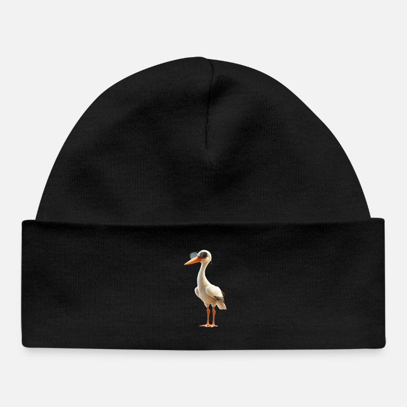 Amoureux des cigognes Cigognes blanches Cigognes géantes Cigognes - Bonnet bébé bio - noir