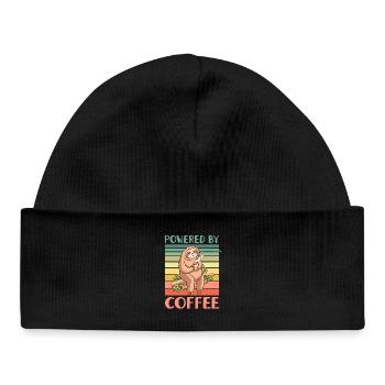 Coffee Sloth - Baby Organic Beanie - black - Front