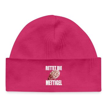 Sauvez le Mettigel - Bonnet bébé bio - hot pink - Devant