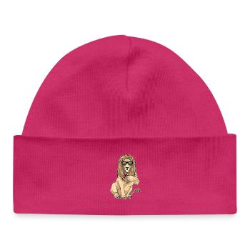 Lion Poker Jetons de poker - Bonnet bébé bio - hot pink - Devant