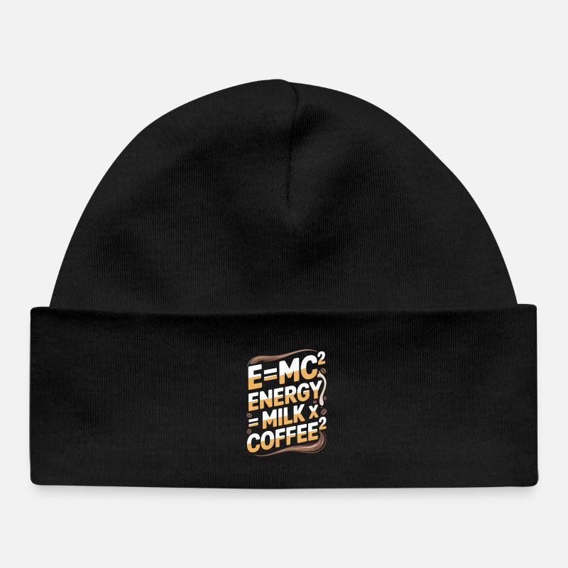 E=MC2 Physique Dicton Caféine Nerd Énergie Café - Bonnet bébé bio - noir