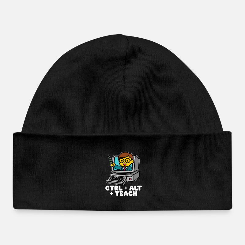 CTRL + ALT + TEACH - CADEAU ENSEIGNANT - Bonnet bébé bio - noir