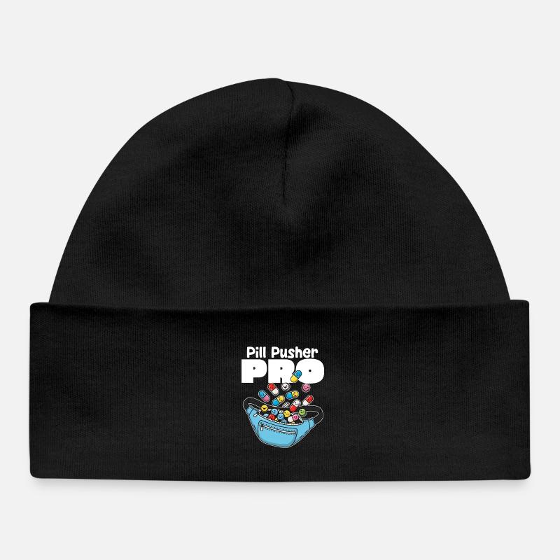 PILUL PUSHER PRO - CADEAU D’INFIRMIÈRE - Bonnet bébé bio - noir
