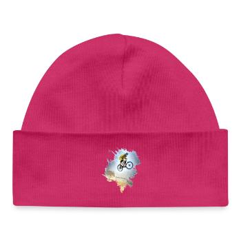 Surfez sur la chute - Bonnet bébé bio - hot pink - Devant