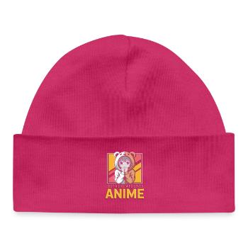 A girl loves anime - just a girl - Baby Organic Beanie - hot pink - Front
